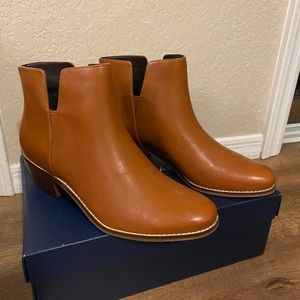 Cole Haan Brown Leather Abbot Ankle Bootie